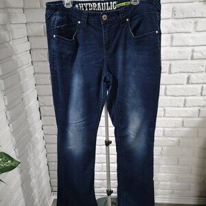 Hydraulic Emma Slim Boot Ladies Dark Wash Size 15/16 Blue Jeans